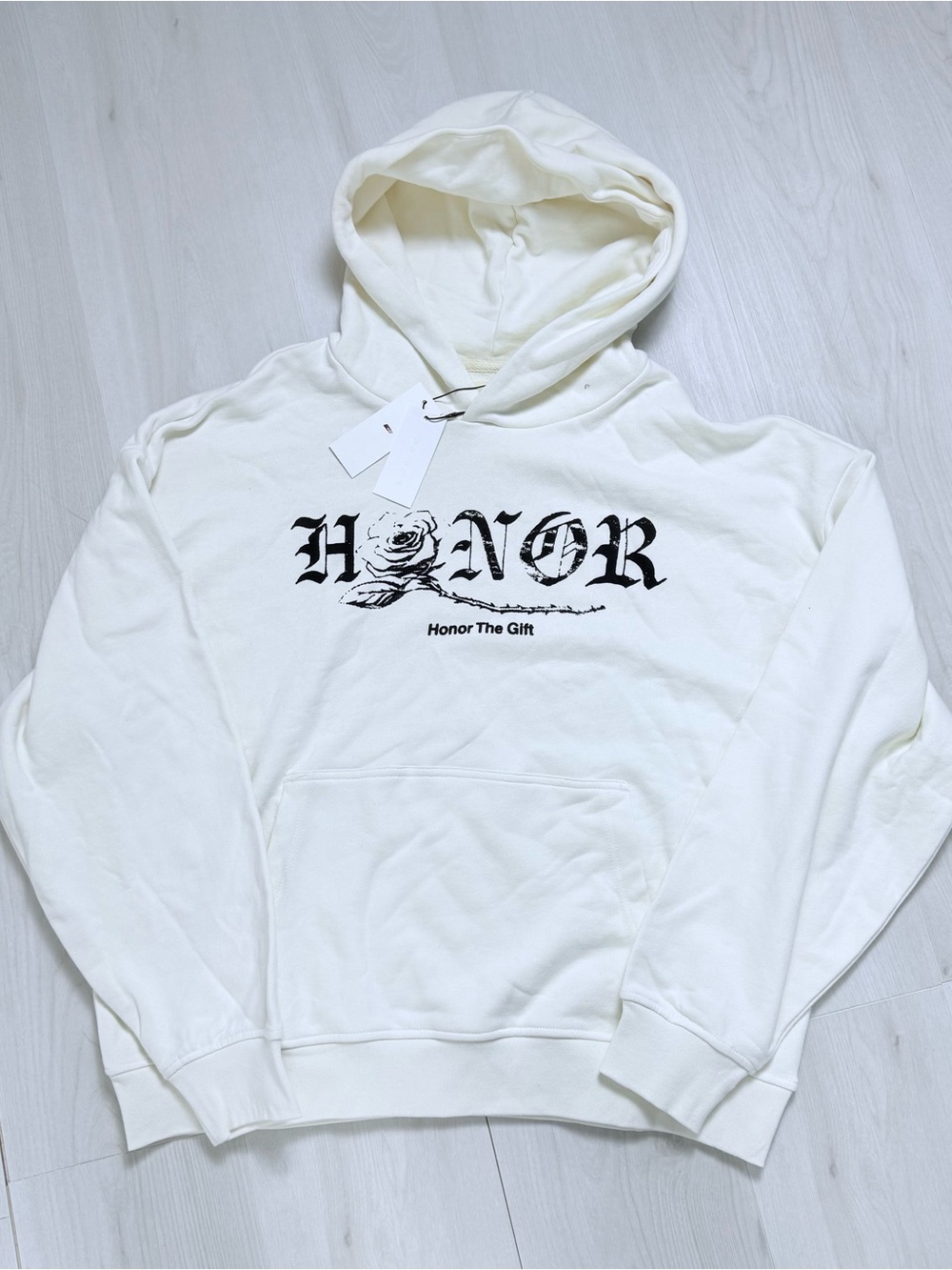HONOR The Gift Men's Cream Crewneck Hoodie